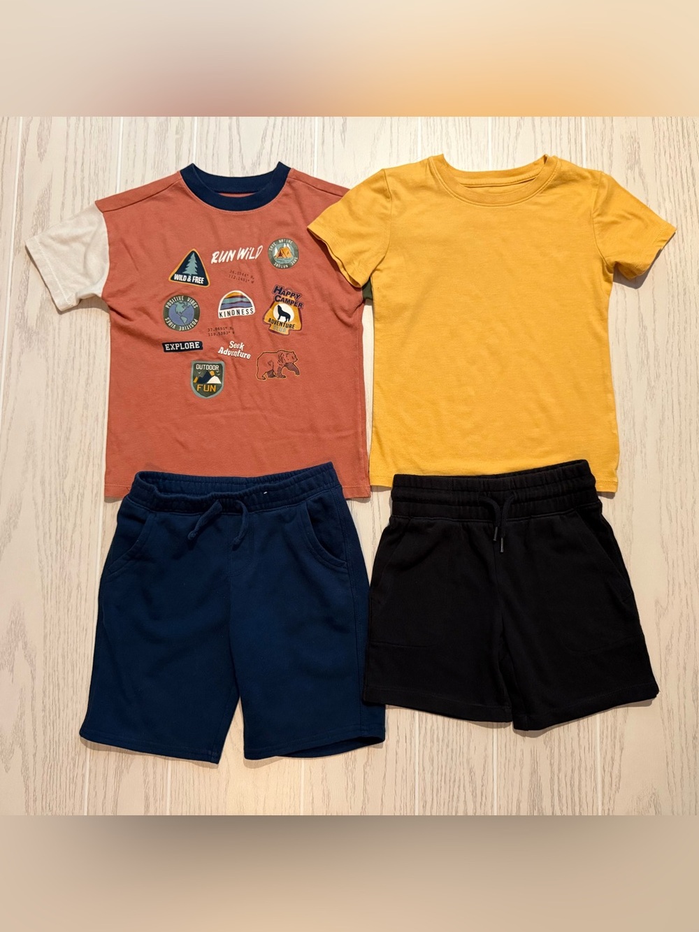 Garanimals Cat & Jack Boys 5T XS 4/5 Tops Shorts 4pc Summer Playwear Bundle